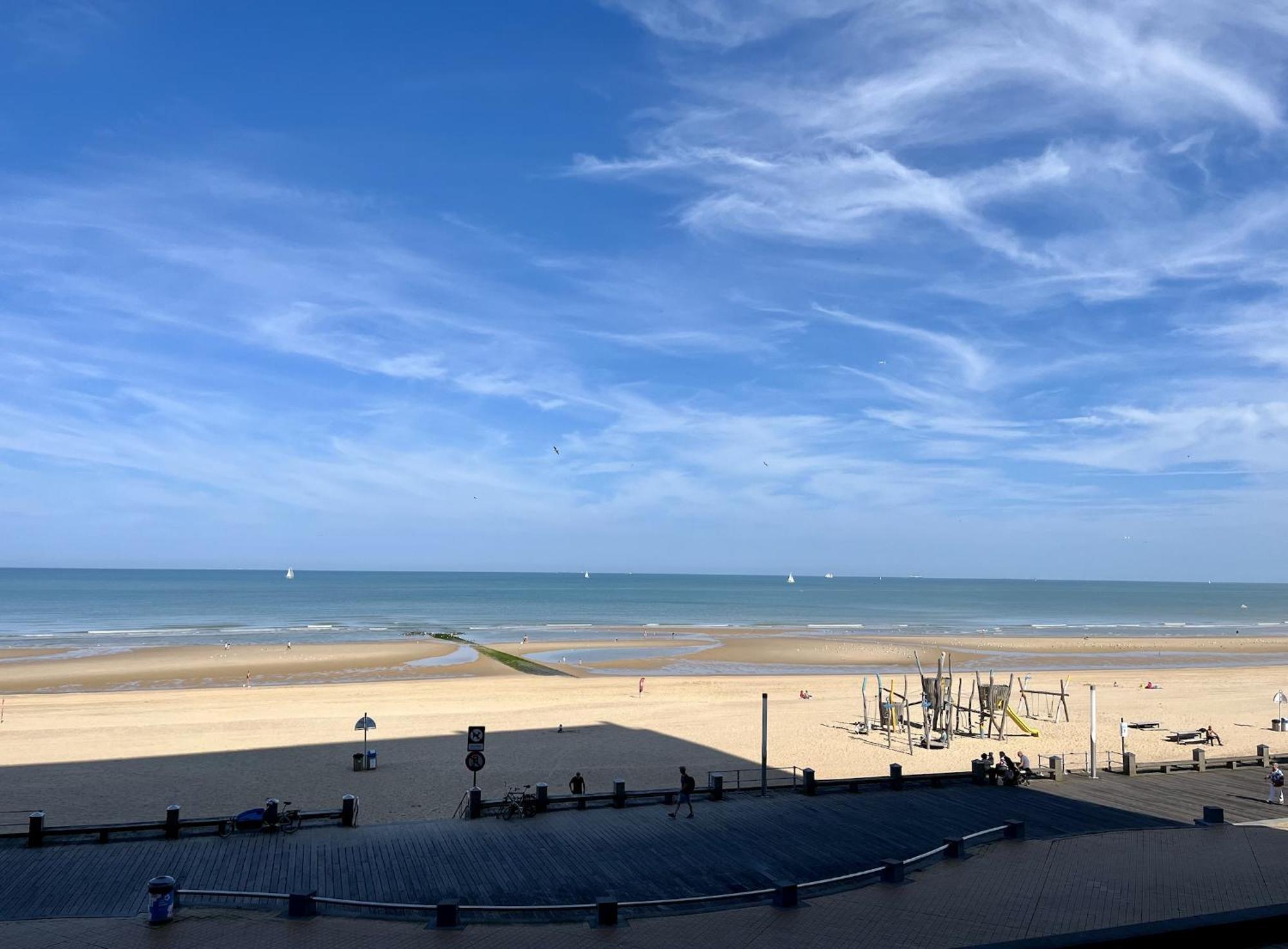 Panoramic Seaview Apartment With Free Private Garage 奥斯滕德 外观 照片